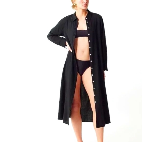 NWT | J.Crew: Long Beach Shirt In Airy Gauze | XS - Picture 1 of 4